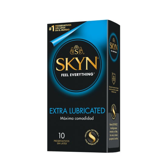 Lubrificação extra com preservativo Skyn 10 peças