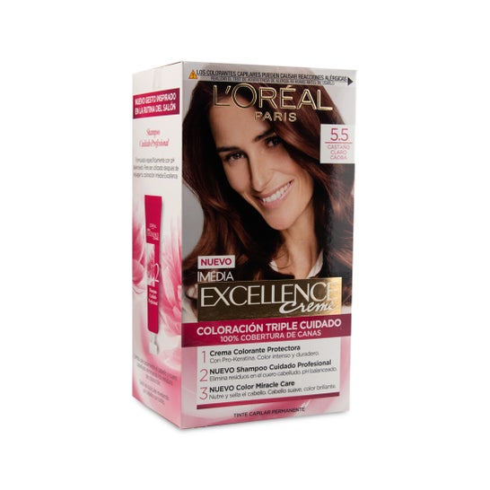 L'Oreal Excellence Creme Hair Dye N5.5 Auburn Brown 1pc