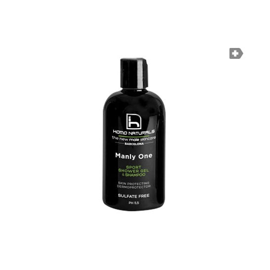 Homo Naturals Manly Um gel de banho e xampu 240ml