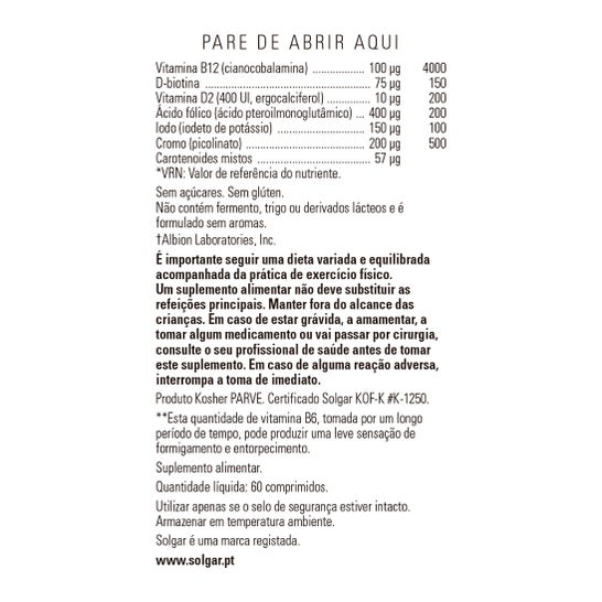 Solgar Vm-prime Para Adultos 50+ 60 Cap