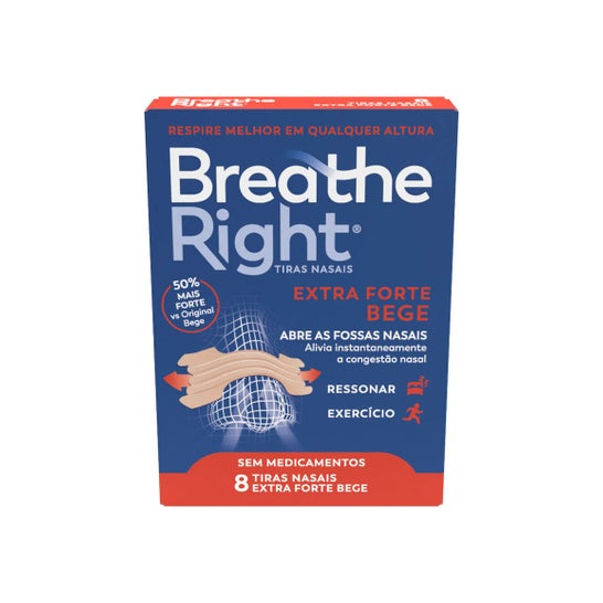 Breathe Right Tiras Nasais Extra Forte 8uds Breathe Right Tiras Nasais Extra Forte 8uds