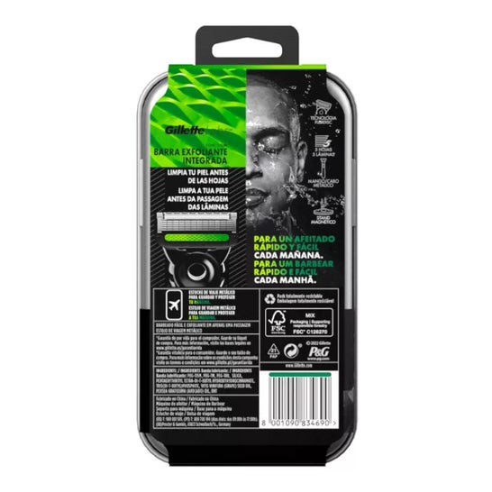 Gillette Skincare Labs Máquina + 1 Recarga + Capa Viagem Pack Gillette Skincare Labs Máquina + 1 Recarga + Capa Viagem Pack
