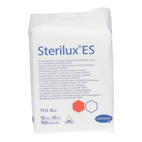 Sterilux Es Gaze Compresse Non Stérile 10x10cm 100uts