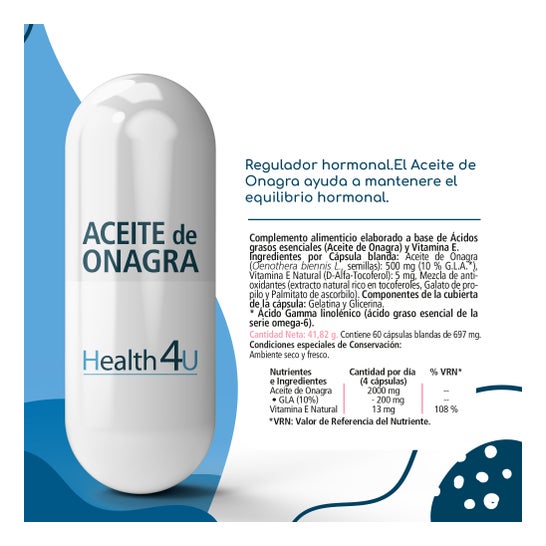 Óleo de Prímula H4U 60 Softgels 697mg