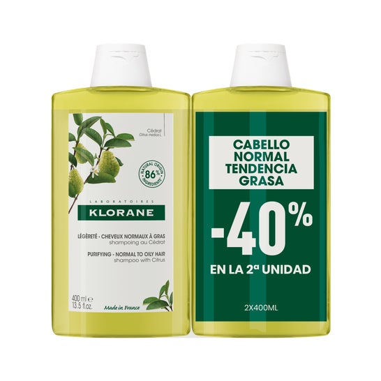 Klorane Champú Cidra 2x400ml