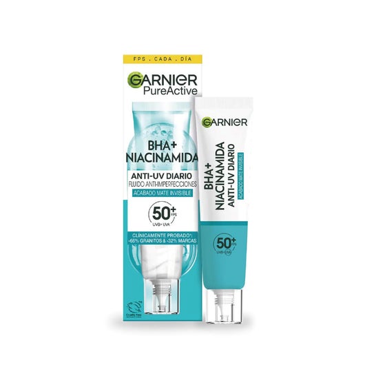 Garnier Pure Active BHA + Niacinamide Anti-blemish Spf50+ 40ml