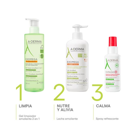 A-derma Exomega 2 em 1 gel de limpeza corporal e capilar 500ml