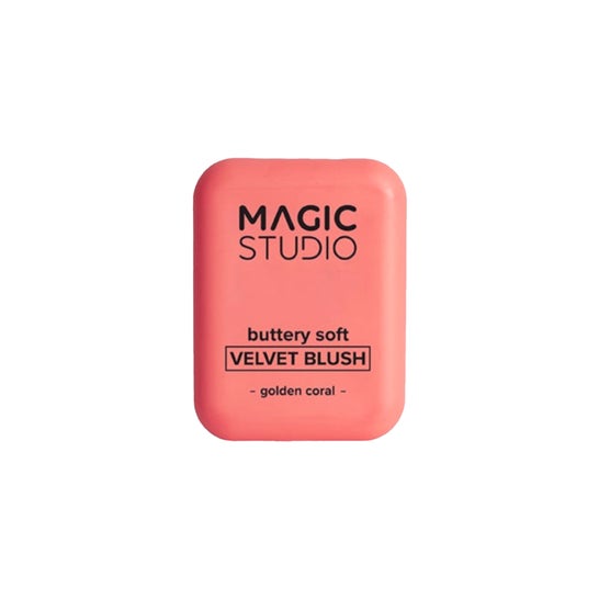 Magic Studio Blusher em Pó Velvet Blush Golden Coral 7.5 g