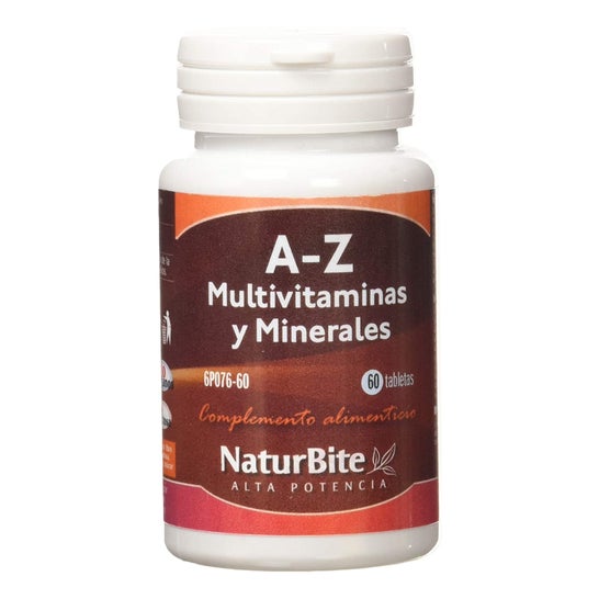 Multivitaminas e Minerais A-Z Naturbite 60 Tabs