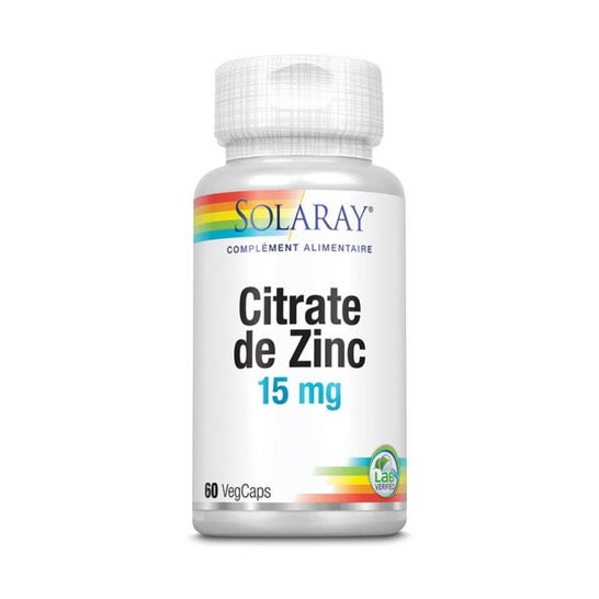 Solaray Citrate de Zinc 15mg 60caps