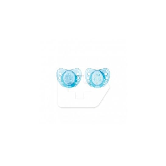 Chicco ™ chupeta de borracha anatômica 0m + azul 2uds