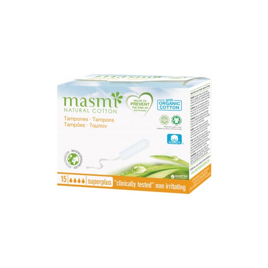 Masmi Natural Cotton Tampons Digital Super Plus 15pcs