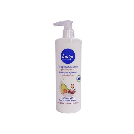Lovyc Body Milk Hidratante Abacate e Argão Pele Muito Seca 400ml
