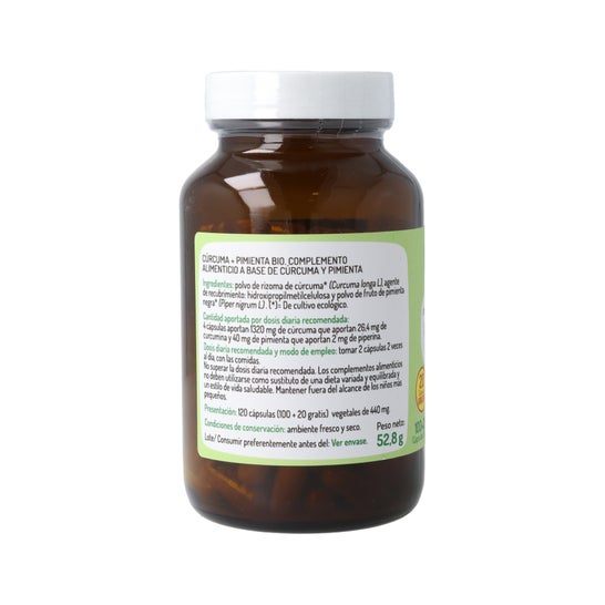 El Granero Curcuma + Pimenta Plus Bio 120cap