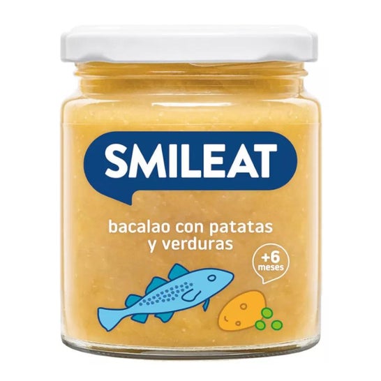 Smileat Tarrito Ecológico de Bacalao con Patatas y Verduras 230g