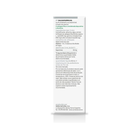 Extracto Zarzaparrilla Xxi 50ml Soria Na