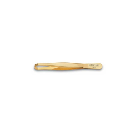 3 Claveles Pinça Depilar Caranguejo Dourada 9cm 1 Unidade