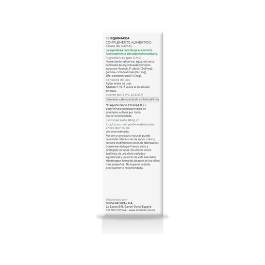 Extracto Equinacea Xxi 50 Ml Soria Natur