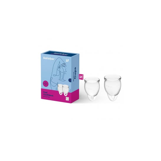 Kit de Copo Menstrual Transparente e Satisfatório 15+20ml