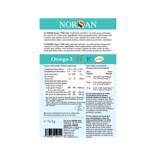 Norsan Omega-3 Kids Jelly - 45 Pastilles Norsan,