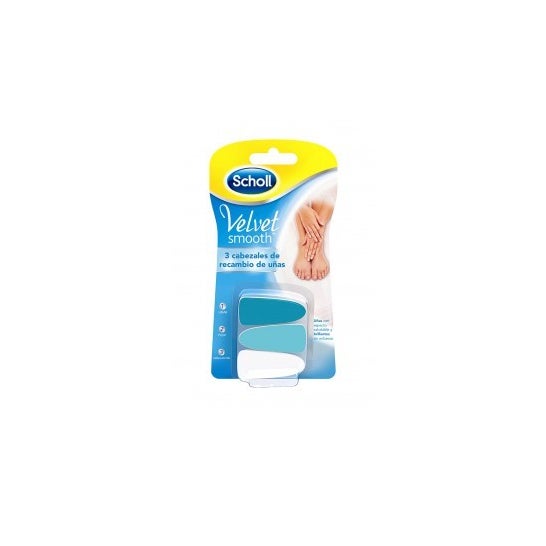 Scholl Velvet Smooth Wet & Dry recargas para lima elétrica de unhas 3uds