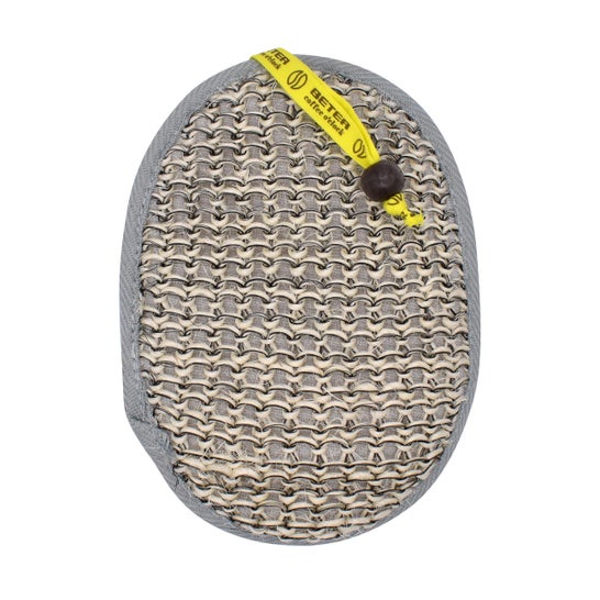 Esponja Beter para banho de sisal com flange de borracha 1ud