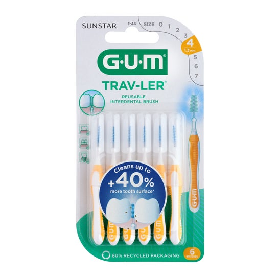 Mordomo GUM® Escova interdental de viagem 1514 6pcs