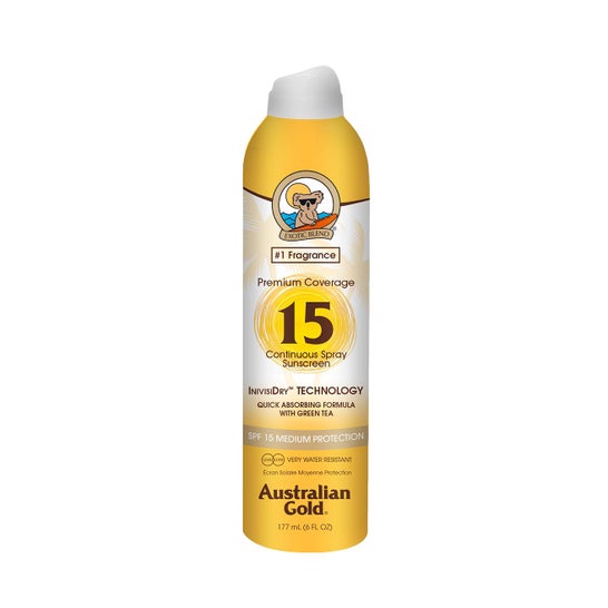 Spray Contínuo FPS15 Ouro Australiano de Cobertura Premium 177ml
