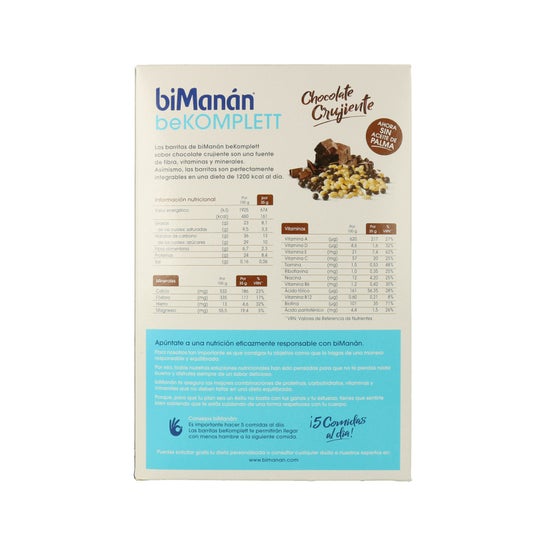 biManán® Barras de Chocolate 8 barras