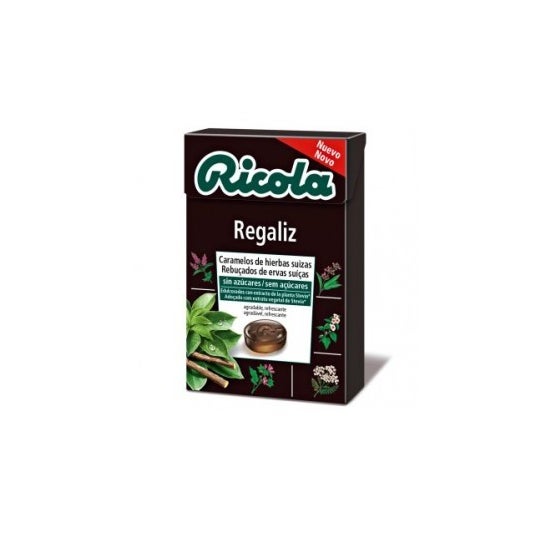 Doces de alcaçuz Ricola sem açúcar 50g