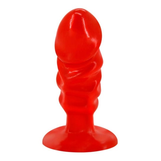 Baile Unisex Anal Plug With Suction Cup Red 1ud