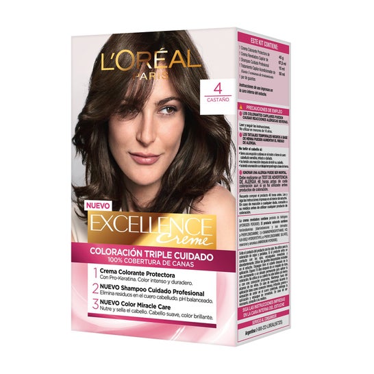 L'Oreal Excellence No. 4 Chestnut 100ml