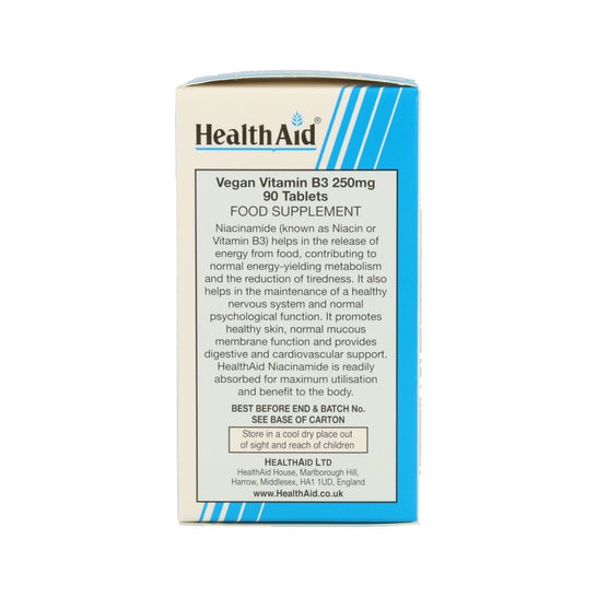 HealthAid Vitamina B3 (Niacinamida) 250mg 90comp