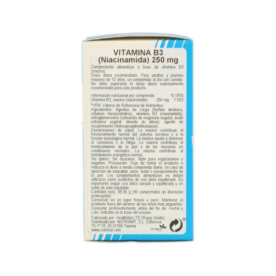 HealthAid Vitamina B3 (Niacinamida) 250mg 90comp
