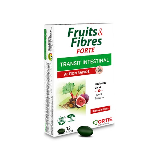 Ortis Fruit & Fiber Forte Trânsito Intestinal Acção Rápida 12 Comp