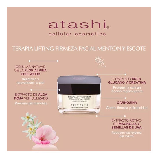 Atashi® Cellular Perfection Skin Creme regenerador sublime queixo lifting e decote 50ml Atashi® Cellular Perfection Skin Creme regenerador sublime queixo lifting e decote 50ml