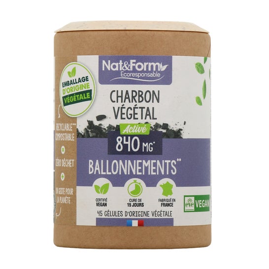 Nat&Form Charbon Végétal Activé 45caps