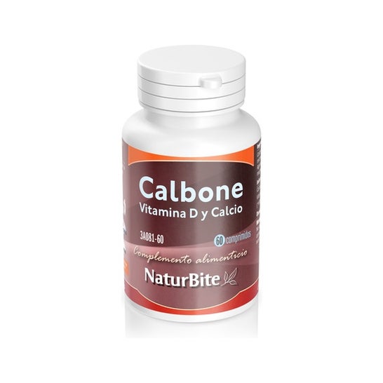 Naturbite Vitamina D e Calbone de Cálcio 60caps