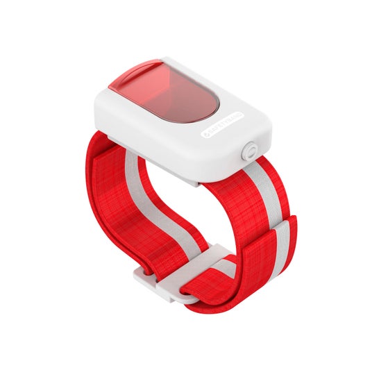 Pulseira Safetyband Hydroalcoholic Gel Bracelet Linha Basic Vermelha