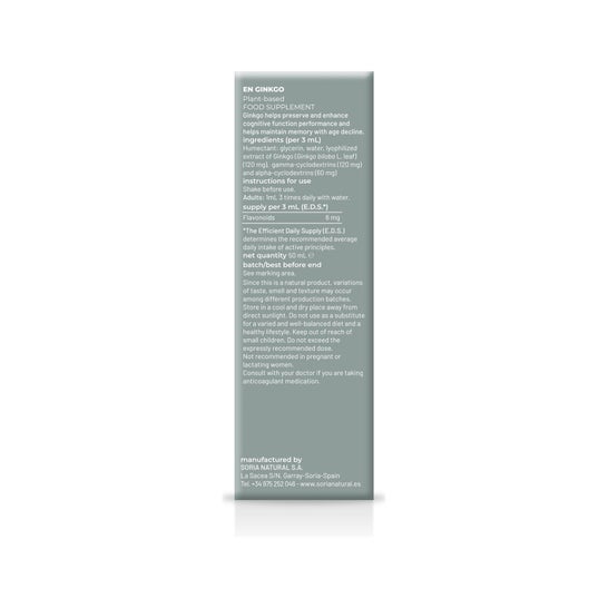Extracto Ginkgo 50 Ml Xxi Soria Natural