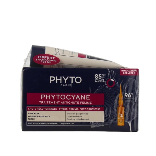 Phyto Phytocyane Pack Tratamento Mulher Queda Cabelo Reactiva