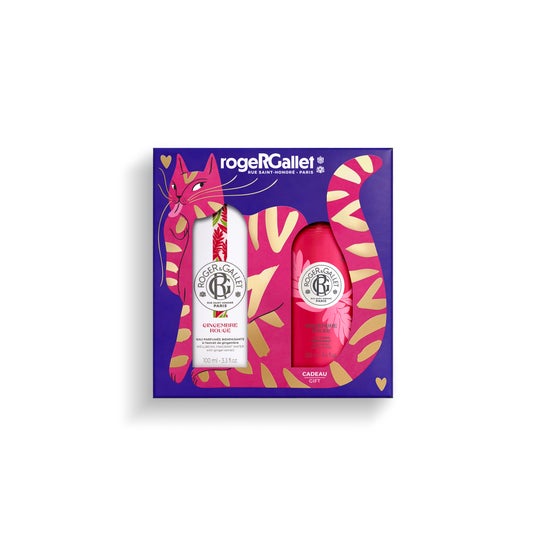 Roger & Gallet Caixa Água Perfumada Bem-Estar Gengibre Vermelho 100ml + Leite Corporal