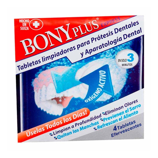Bonyplus Express Tabletas para Prótesis Dentales 4 Tabletas