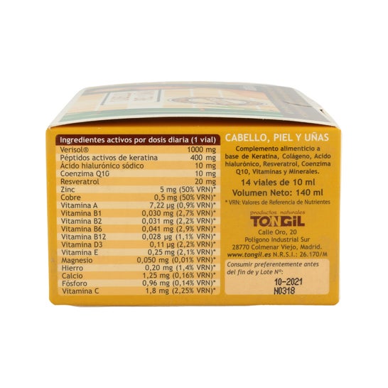 Tongil Cabellos Piel Uñas 14 Viales