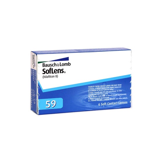 Bausch & Lomb SofLens 59 diopters -2.50 radio 8.6 6 unidades
