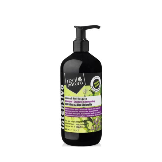 Real Natura Champô Sem Sal Spirulina Chlorella 500ml