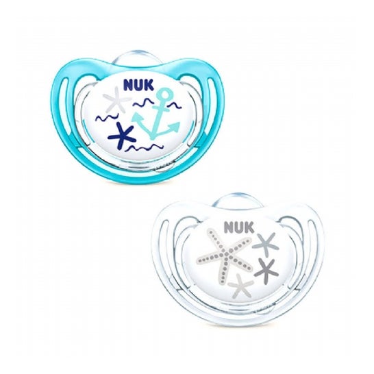Nuk Silicone Soother Freestyle Beach Time 0-6 M 2 U