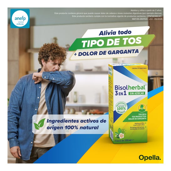 Bisoherbal 3 em 1 Xarope Sem Açúcar 100 ml