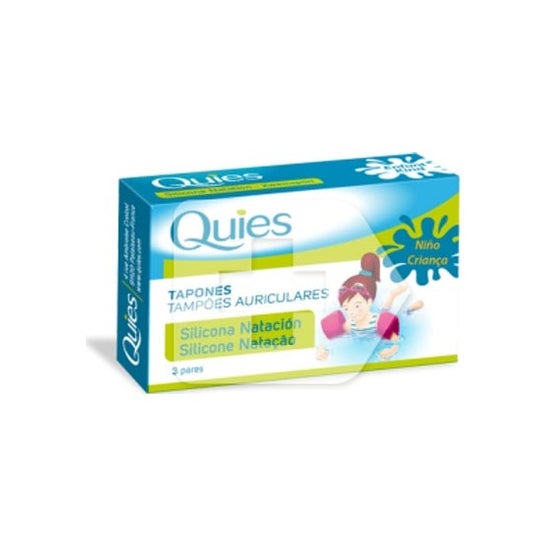 Quies plug criança de silicone odo natação 6uds