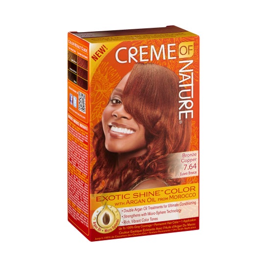 Creme of Nature Kit Exotic Shine Color 7.64 Bronze Copper